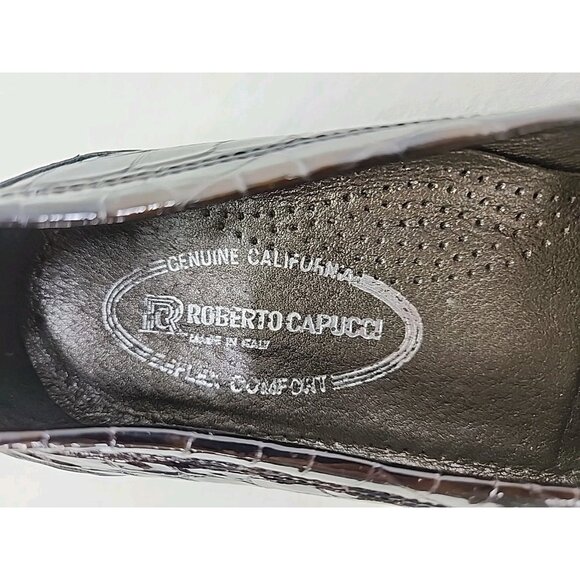 Roberto Capucci Women Shoes Brown Leather size 8.5 B Flex Comfort Italy Heel - Picture 8 of 10